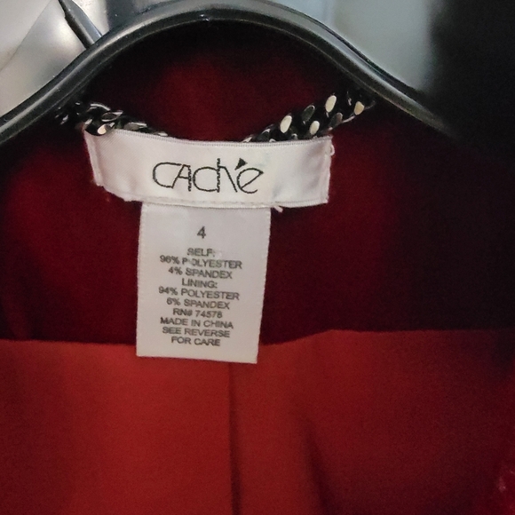 Cache Deep Red Velvet Blazer - Picture 2 of 3